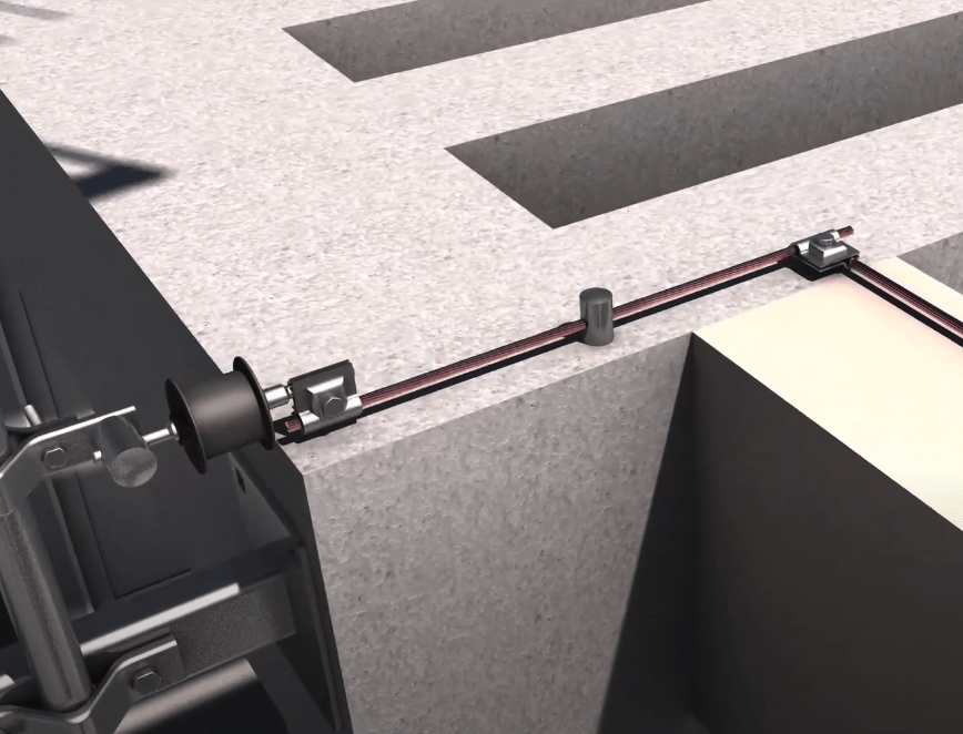 Vía de chispas en instalación