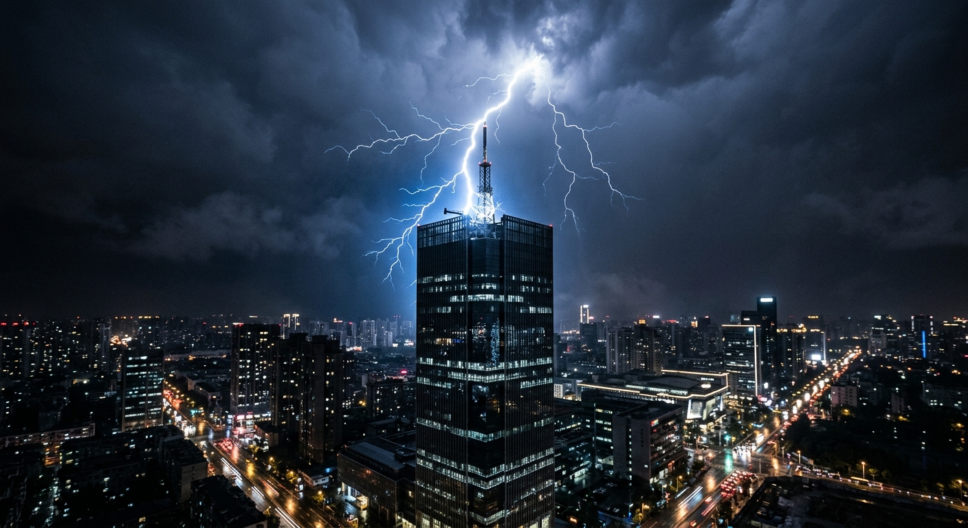 ¿Qué pasa cuando un rayo impacta sobre un rascacielos?