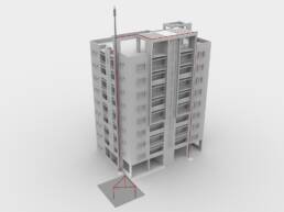 Instalaci&oacute;n protecci&oacute;n contra el rayo en edificio