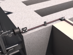 Vía de chispas en instalación